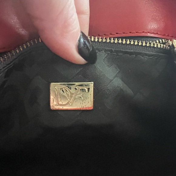 Diane Von Furstenberg “440 Mini” Red Leather Crossbody/Shoulder Bag - Picture 5 of 5